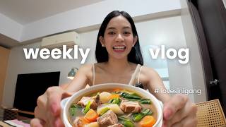 weekly vlog 💌 solo living, cooking dinner, getting a facial, etc.