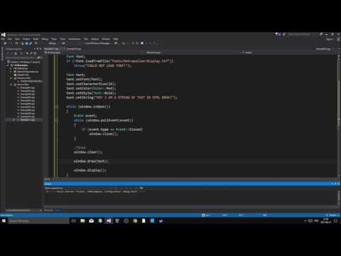 SFML C Tutorial 12 PART 1 4 | 2D Space shooter game using Sprites Textures and UI with Text
