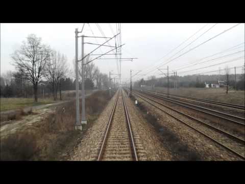 Widok z końca składu EIC/EC POLONIA: CMK odcinek Góra Włodowska - Zawiercie