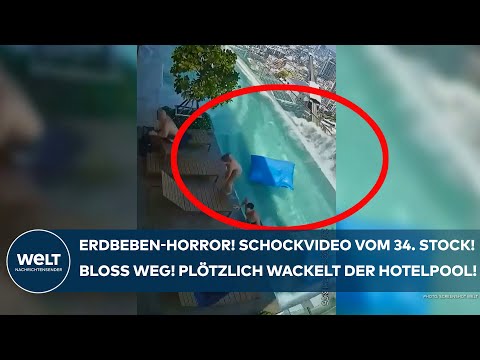 Video Thumbnail: THAILAND: Erdbeben-Horror! Schockvideo! Rettung in letzter Sekunde! Plötzlich wackelt der Pool!