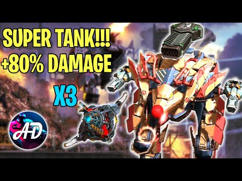 SUPER TANK! GIFTBRINGER FENRIR THUNDER STORM 3X OVERDRIVE Unit +80% DMG - War Robots MK2 WR Gameplay