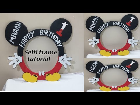 Mickey Mouse Photo Booth Frame|DIY Minnie Mouse photo...