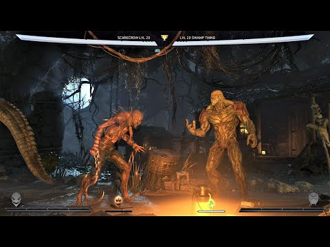 Scarecrow vs Swamp Thing (Hardest AI) - INJUSTICE 2 level handicap & competitive mode Match