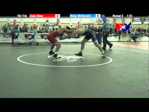 University Nat`ls FS  79 KG / 174 lbs: Zack Cline vs. Ricky McDonald
