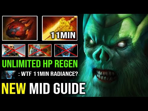 How to Carry Mid Necrophos - 11Min Radiance Unlimited HP Regen with Heart Kaya & Sange Dota 2
