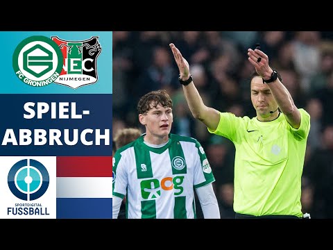 Spielabbruch nach Becherwurf! Skandal in der Eredivisie | FC Groningen - NEC Nijmegen