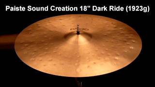 Video thumbnail for Paiste Sound Creation 18" Dark Ride (1923g) by Boston Drum Center