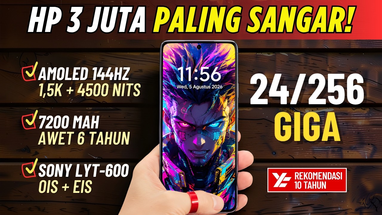 5 Rekomendasi HP 3 JUTAAN TERBAIK [3,5 - 3,9 JUTA] Agustus 2026