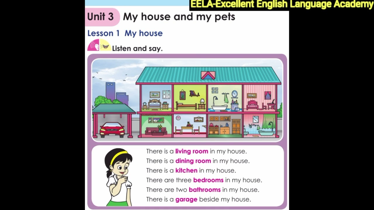 Grade-3,(Unit-3,Lesson-1,My  house) @eela-excellentenglish