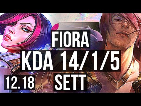 FIORA vs SETT (TOP) | 14/1/5, Legendary, Rank 11 Fiora | EUW Challenger | 12.18