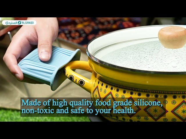 Silicone base 11*7*4 cm - protects against burns, easy to clean, secures firmly to the handle