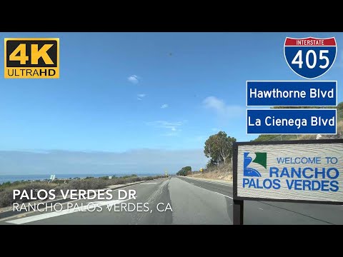 [4K] Rancho Palos Verdes to Los Angeles with Pacific Ocean Views