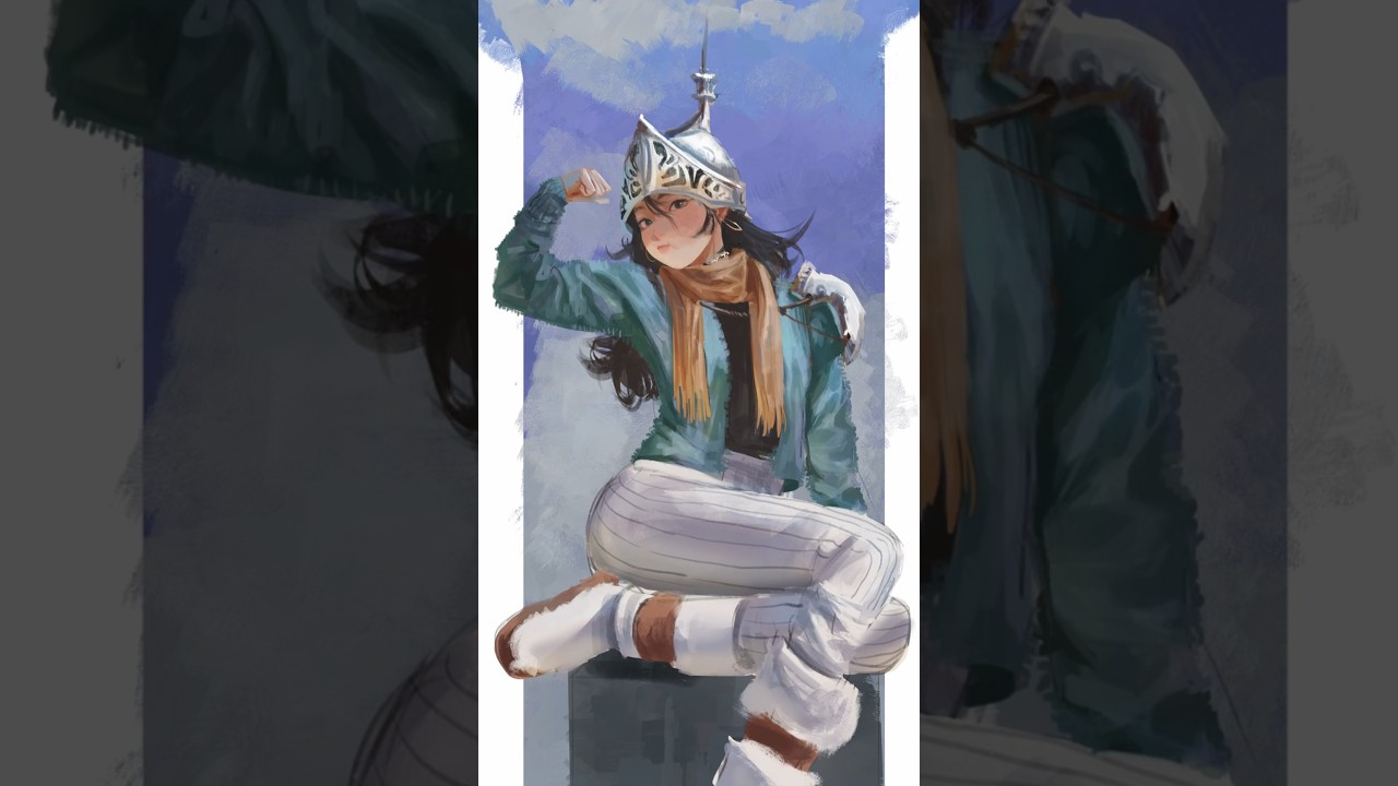 Winter fit (painting process)