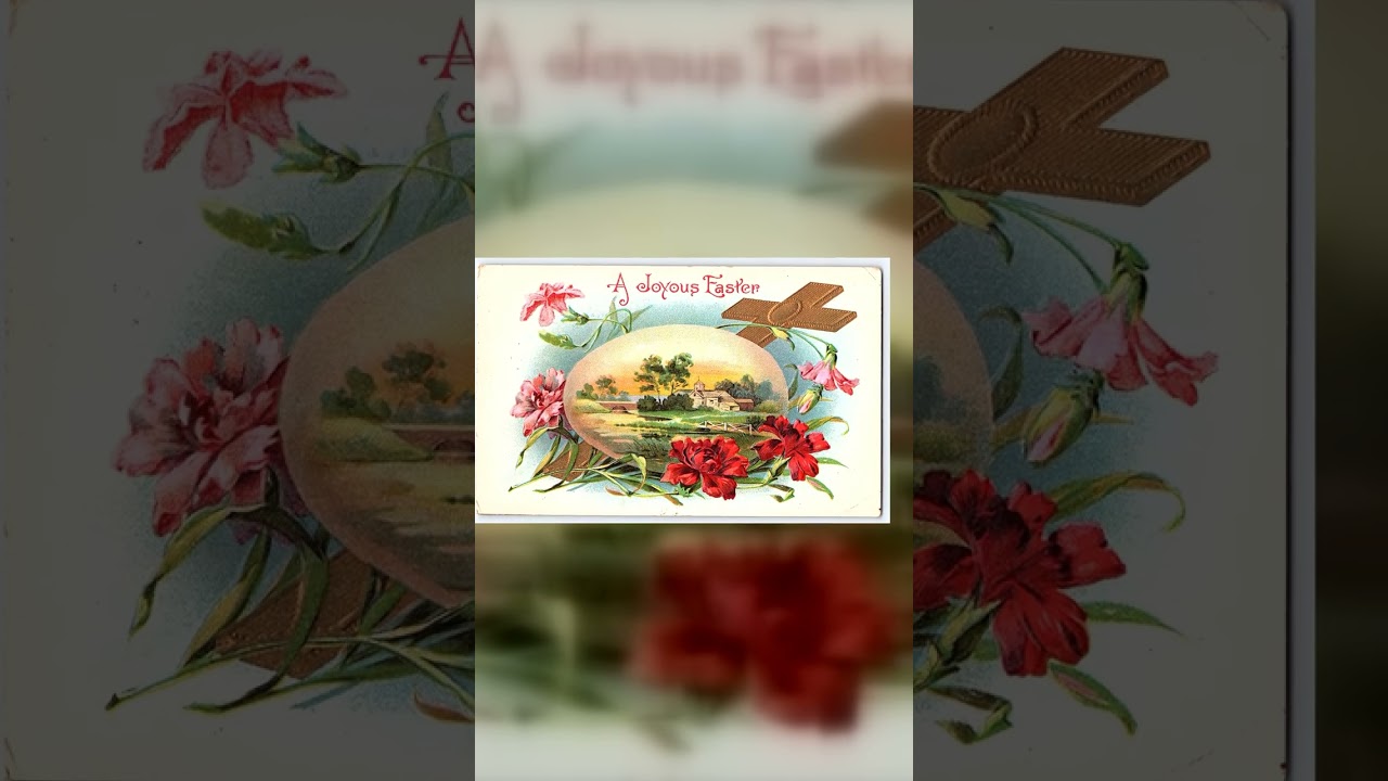 A Joyous Easter, Divided Back Postcard, Rural Scene, 1914 Postmark Video