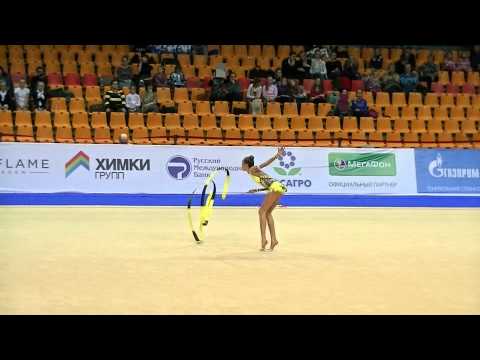 Yulia Bravikova (RUS) ribbon  Grand Prix Moscow 2013