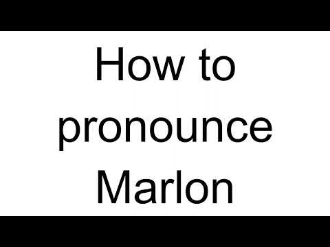 How to Pronounce Marlon (English)