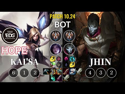 EDG Hope Kai'Sa vs Jhin Bot - KR Patch 10.24