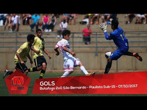 GOLS - Botafogo 2 x 0 São Bernardo - Paulista Sub-15 - 07/10/2017