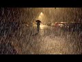 Standing alone in the thunderstorm at night... | ASMR Very Heavy Rain Sounds