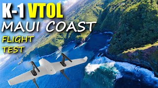 HEQ Swan K-1 Pro VTOL Smart Plane Cinematic Coastal Flight Test - MAUI Hawaii