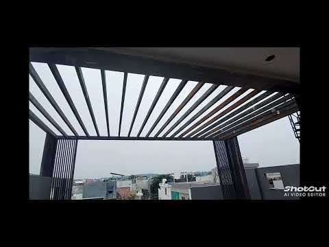 Terrace Shed Banane Ka Kaam | Steel Pergola Installation | Roof Top Construction Work 2025 