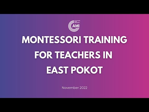 Montessori Training for East Pokot Teachers