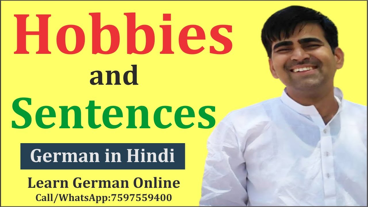 Hobbies and Sentences  German Grammar in Hindi  German for Elementary A2  Learn German