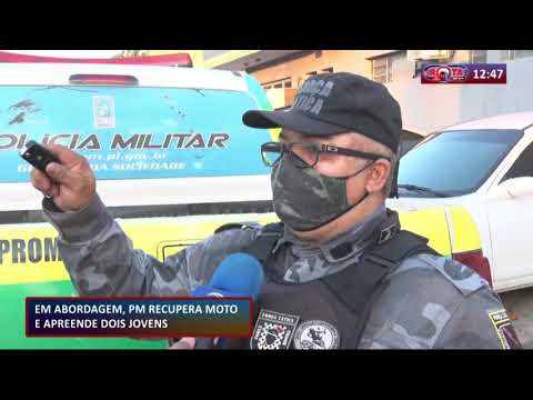 PoliÌcia Militar recupera moto e apreende dois jovens 01 09 20