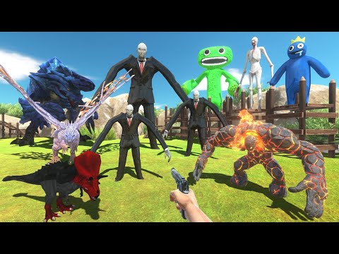 FPS Avatar VS Rainbow Friends + Lava Golem + SCP-096 + Siren Head - Animal Revolt Battle Simulator