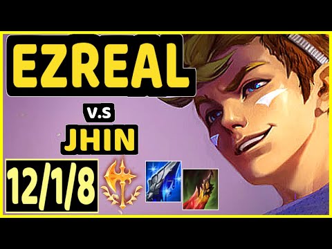 WAYNE (EZREAL) vs JHIN - 12/1/8 KDA BOTTOM ADC CHALLENGER GAMEPLAY - KR