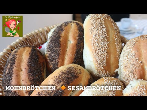Diese BRÖTCHEN sind SPITZE‼️MOHNBRÖTCHEN💯SESAMBRÖTCHEN👍Brötchen selber backen✅