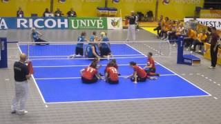 preview picture of video 'EC Sitting Volleyball Rotterdam 2011 10 10 11 Women Hol Ger avi'