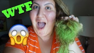 POOL TURNED MY HAIR GREEN! | DIY HOW TO REMOVE GREEN FROM BLEACHED HAIR AFTER SWIMMING IN THE POOL!