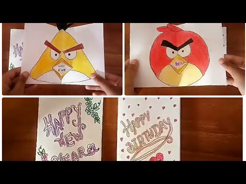 angry birds pop up cards