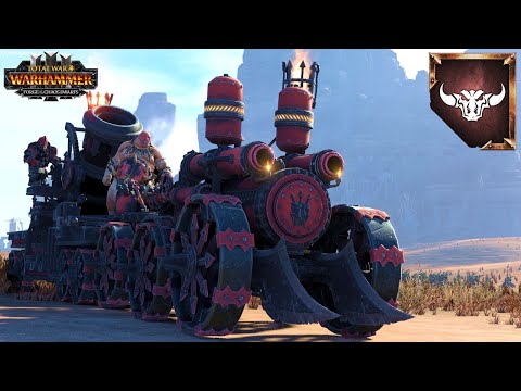 THE MOST DREADED DREADQUAKE MORTAR - Chaos Dwarfs Trains of DOOM - Total War Warhammer 3