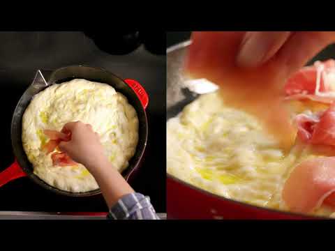 Prosciutto Pizza with Arugula and Burrata | STAUB Cast Iron Skillet