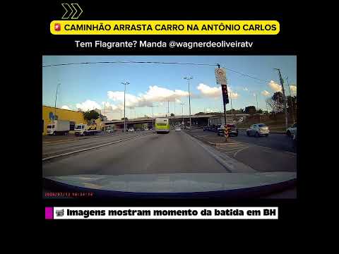 🚨 CAMINHÃO ARRASTA CARRO NA ANTÔNIO CARLOS