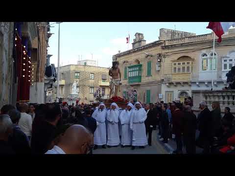 Kristu marbut mal kolonna.  Gimgha l-kbira Hal Ghaxaq 2019