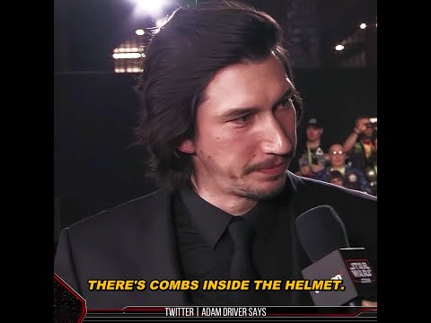 Adam Driver shares the secret of keeping Kylo Ren's hair "There's combs inside the helmet."