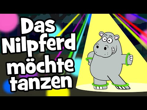 ♪ ♪ Kinderlied Tiere - Das Nilpferd möchte tanzen - Hurra Kinderlieder | Bewegungslied zum Mitmachen