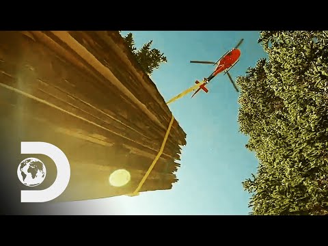 超狂！他們竟然用直升機把小屋運上山！| Lost Mines: Restored (The Guys Use A Helicopter To Transport Cabin Up A Hill | Lost Mines: Restored)
