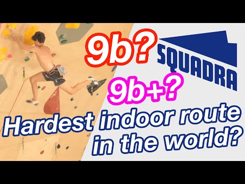 Hardest indoor route in the world? 9b squadramoves at Domen Skofic Climbing Ranch