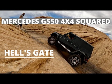 Mercedes G550 4x4 Squared up Hells Gate in Moab UT