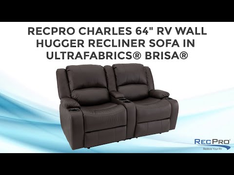RecPro Charles 64" RV Wall Hugger Recliner Sofa in Ultrafabrics® Brisa®