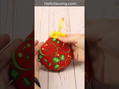 Sewing tip 109 - Christmas Ornament Fabric Coasters #sewingtips #sewing #shorts