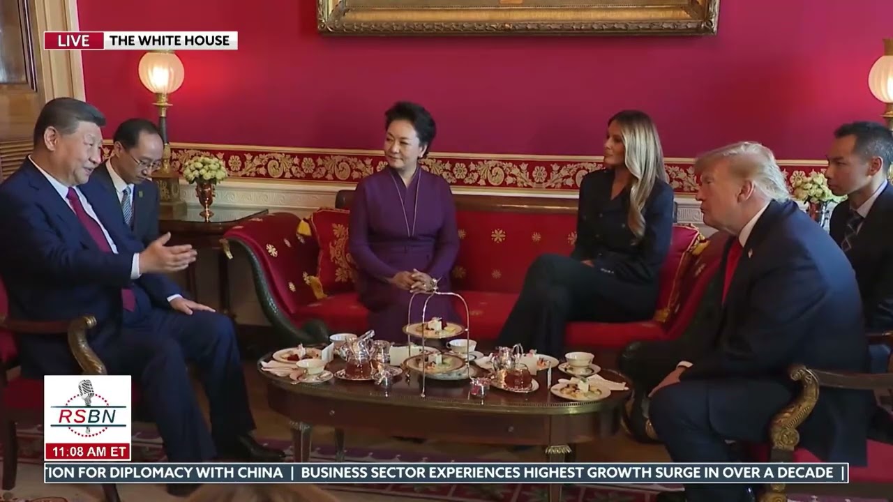 FULL EVENT: President Trump & First Lady Share Tea with President Xi & Madame Peng - 09/25/26