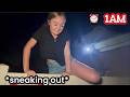SNEAKING OUT Of The HOUSE At 1AM Bad Idea