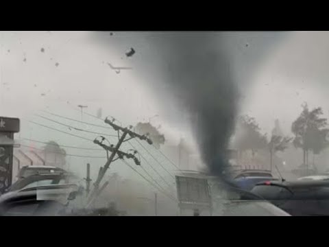 Chaos in Germany! powerful Tornado causes major damage in Paderborn
