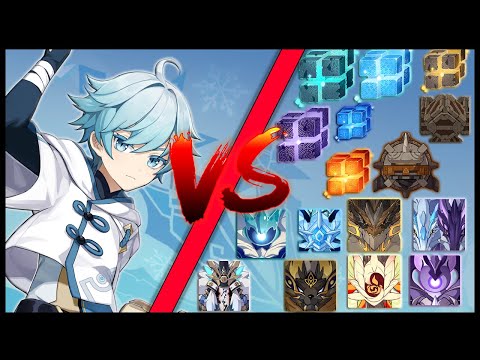 Main DPS Chongyun Against All World Bosses In The Game - Genshin Impact