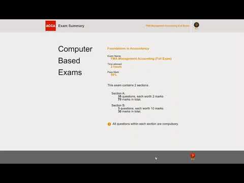 ACCA/FIA    F2/FMA/MA    Specimen Exam